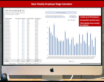 Employee Wage Calculator, Salary Tracker Excel Template