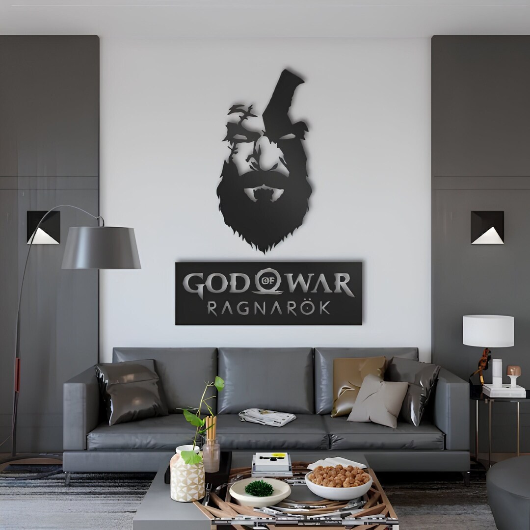 God of War Metal Wall Decor God of War Ragnarök Home Decor Etsy Ireland