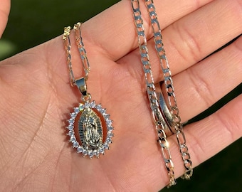 NEW ITEM* Gold Plated 14k- Virgencita Necklace- Cadena ( Virgin Mary Necklace)