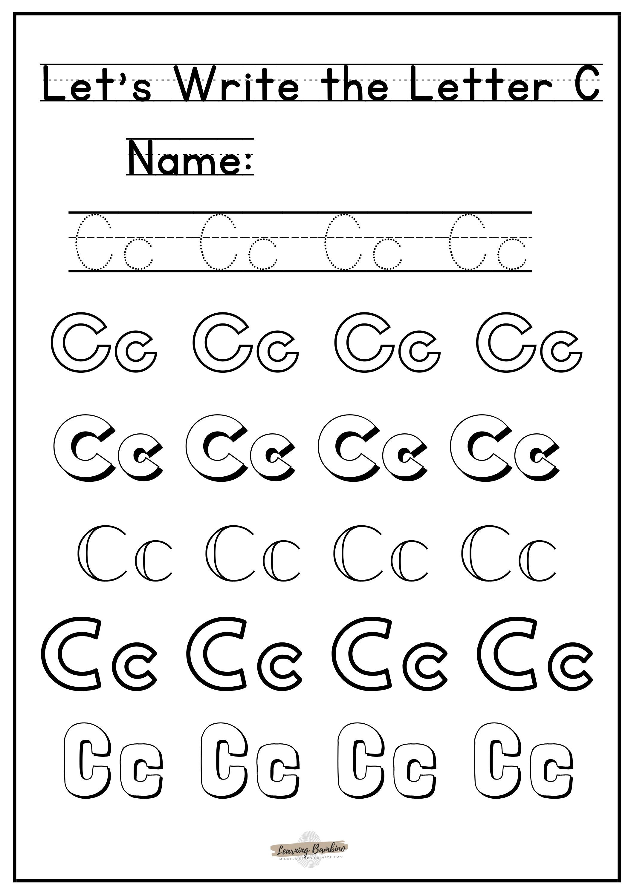 Alphabet Tracing Worksheets Printable Literacy ABC Tracing Letters