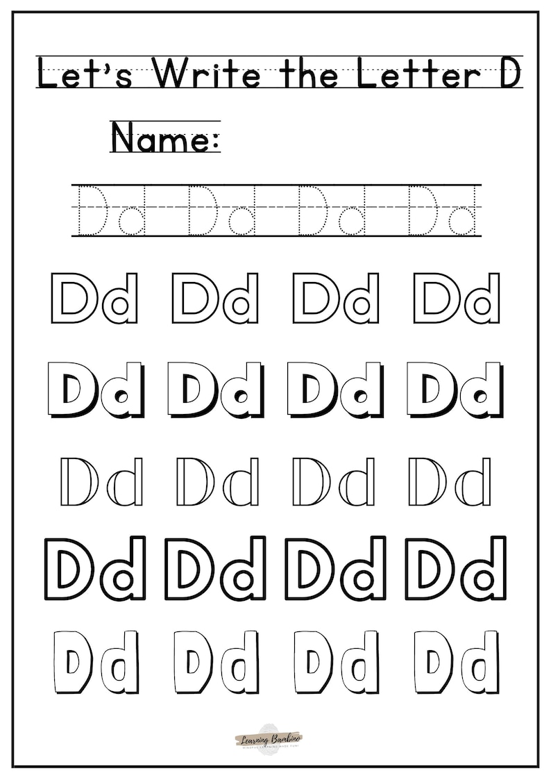 Alphabet Tracing Worksheets Printable Literacy ABC Tracing Letters