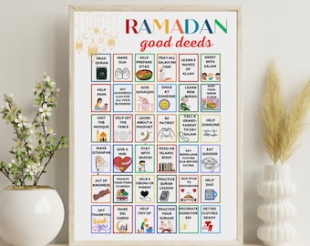 Ramadan Gute Taten Kalender I Ramadan täglich 30 Taten I Kinder Sofortiger digitaler Download | Ramadan Mubarak | Ramadan Kareem Aktivitäten