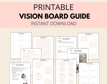 Vision Board Workbook//how to Make a Vision Board//law of - Etsy
