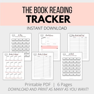 Buchtracker, Lesetracker, druckbarer Lesetracker, Leseherausforderung, Buchwunschliste, Lesejournal