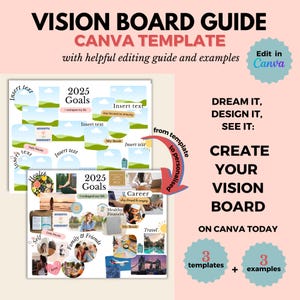 Vision Board Vorlage voll anpassbar in Canva