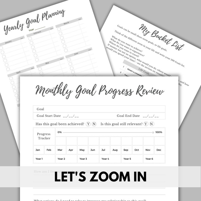 Ultimate Goals Planner and Habit Tracker. Smart Goal Worksheet Etsy