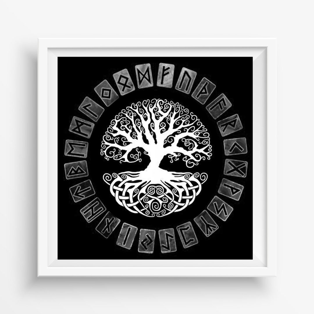 Yggdrasil Poster Yggdrasil Wall Art Yggdrasil Print Tree of Etsy