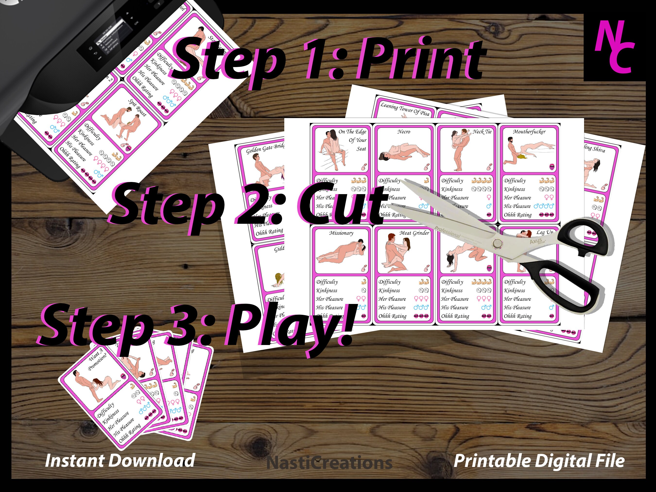 Top Humps Sex Position Card Game Etsy