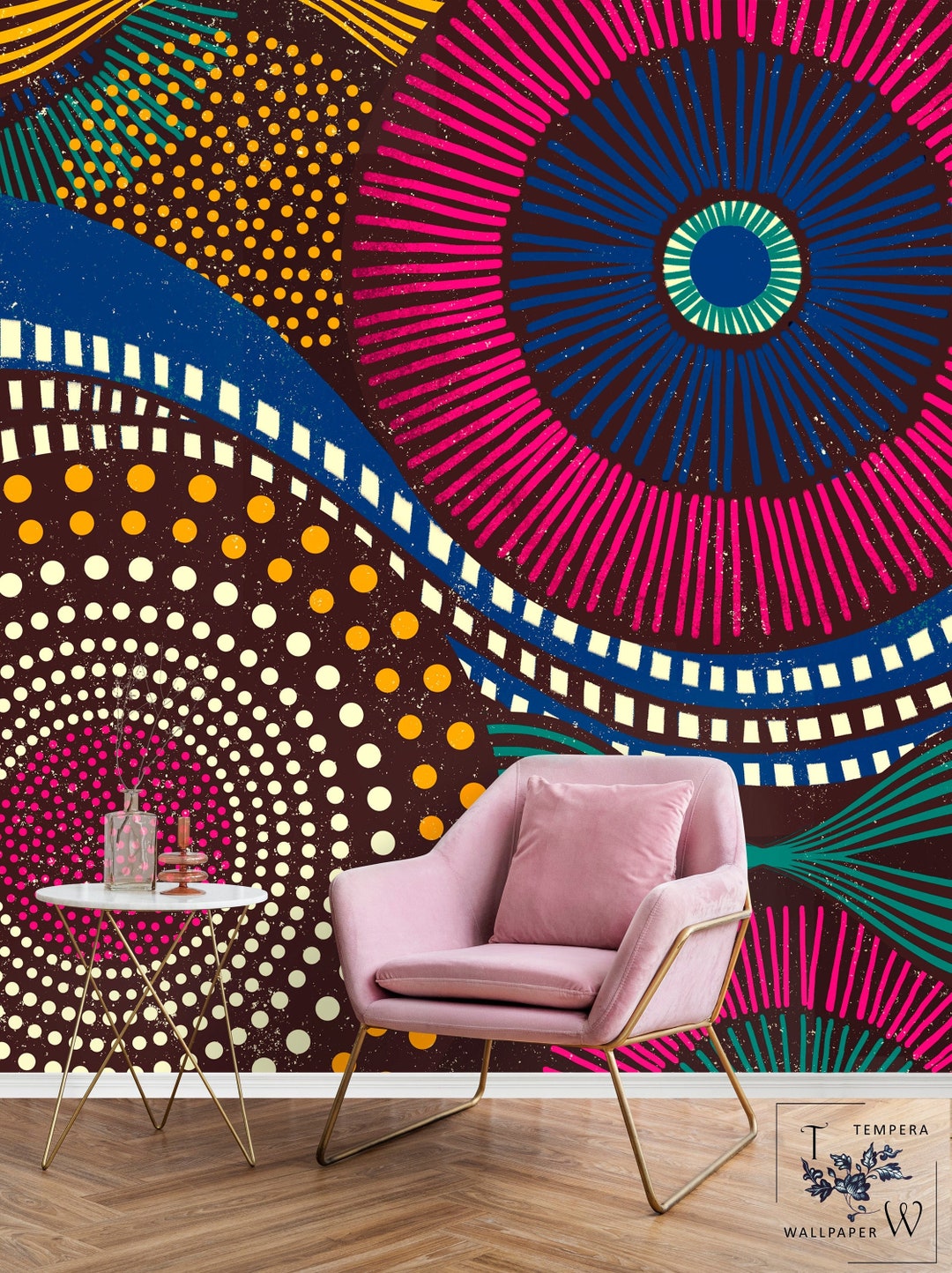 African Pattern Wallpaper, Wallpaper Print, Tribal Wallpaper, African Wallpaper Etsy