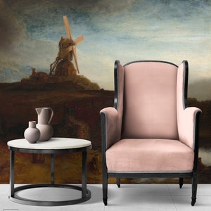 Wallpaper The Mill , Rembrandt van Rijn Wallpaper, Self-Adhesive and Removable or Regular Paper Wallpaper