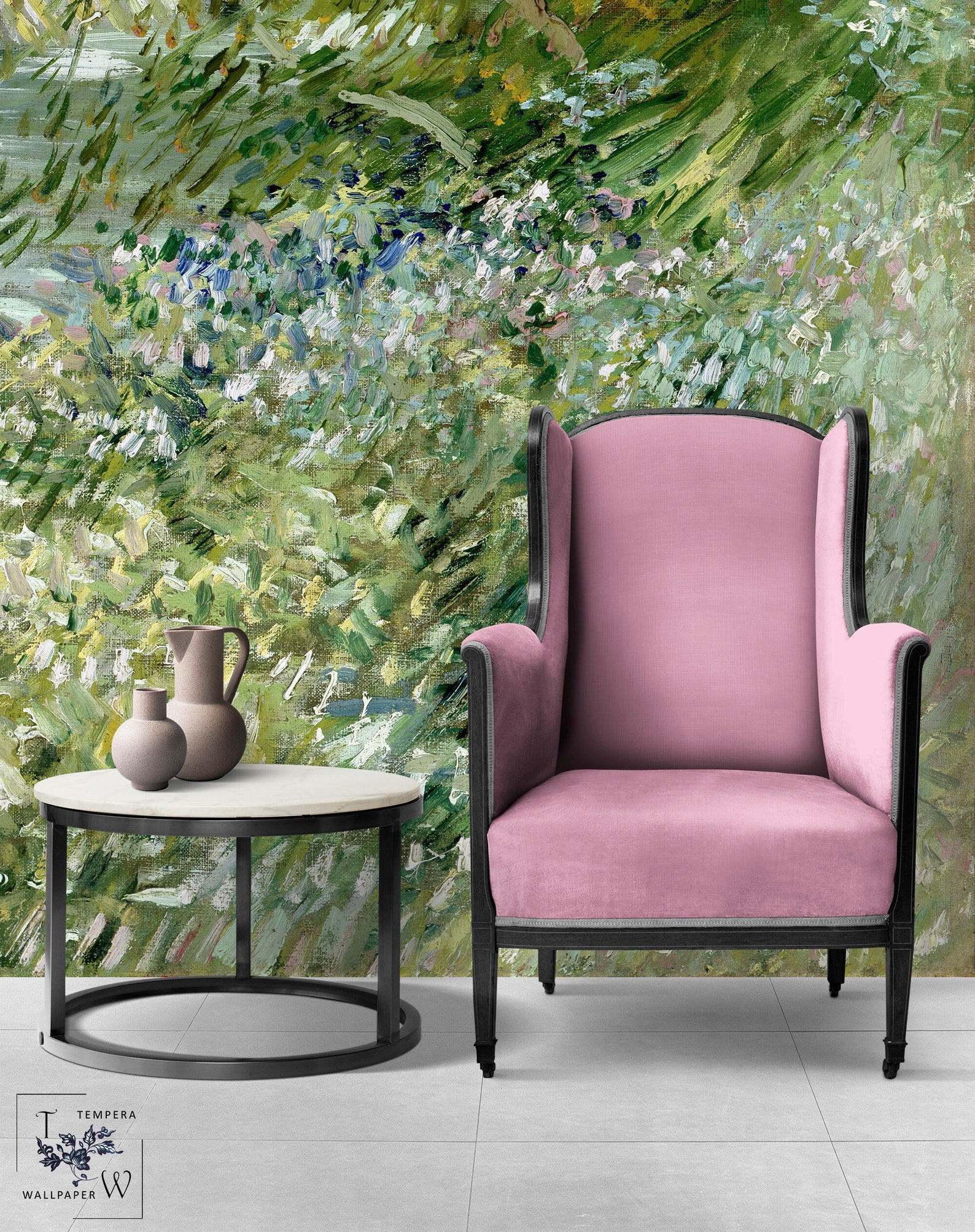 Wallpaper River Bank in Springtime, Van Gogh Wallpaper Print, Self