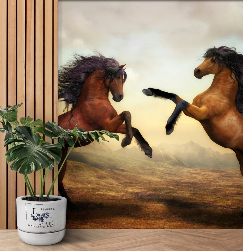 Wallpaper Horses Horse Wallpaper Print Selfadhesive and Etsy