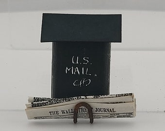 Vintage Miniature Wood US Mailbox