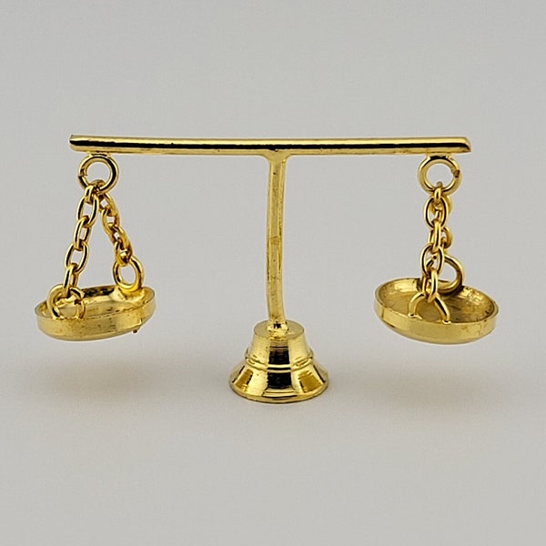 Vintage Miniature Brass Balance Scale