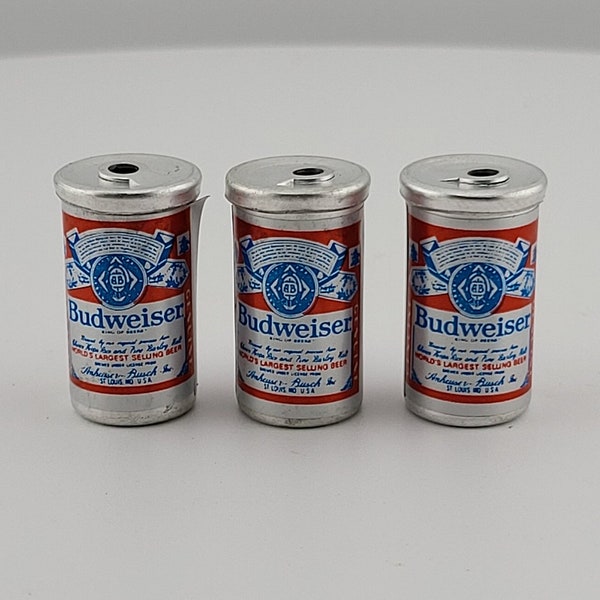 Vintage Miniature Budweiser Beer Cans Set of 3