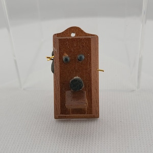 Vintage Miniature Wood Wall Phone