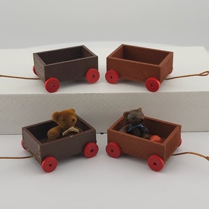 Vintage Miniature Wagon with Bear