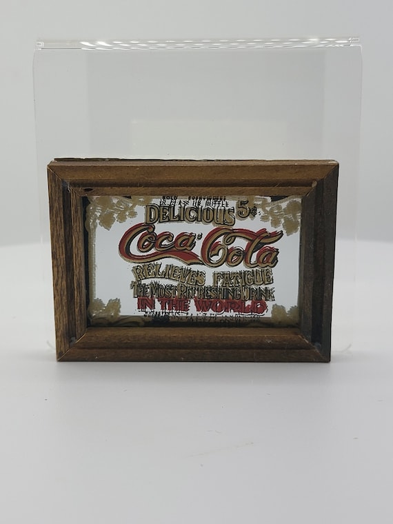 Vintage Miniature Coca Cola Mirror With Frame - Etsy