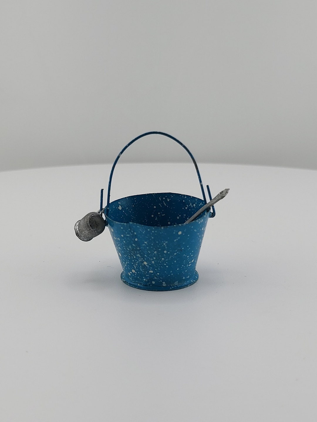 Vintage Miniature Water Pail With Dipper and Cup Etsy