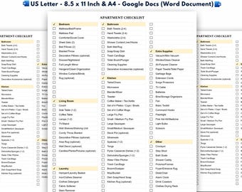 Apartment Checklist Template: Move-In Essentials (Digital Download)