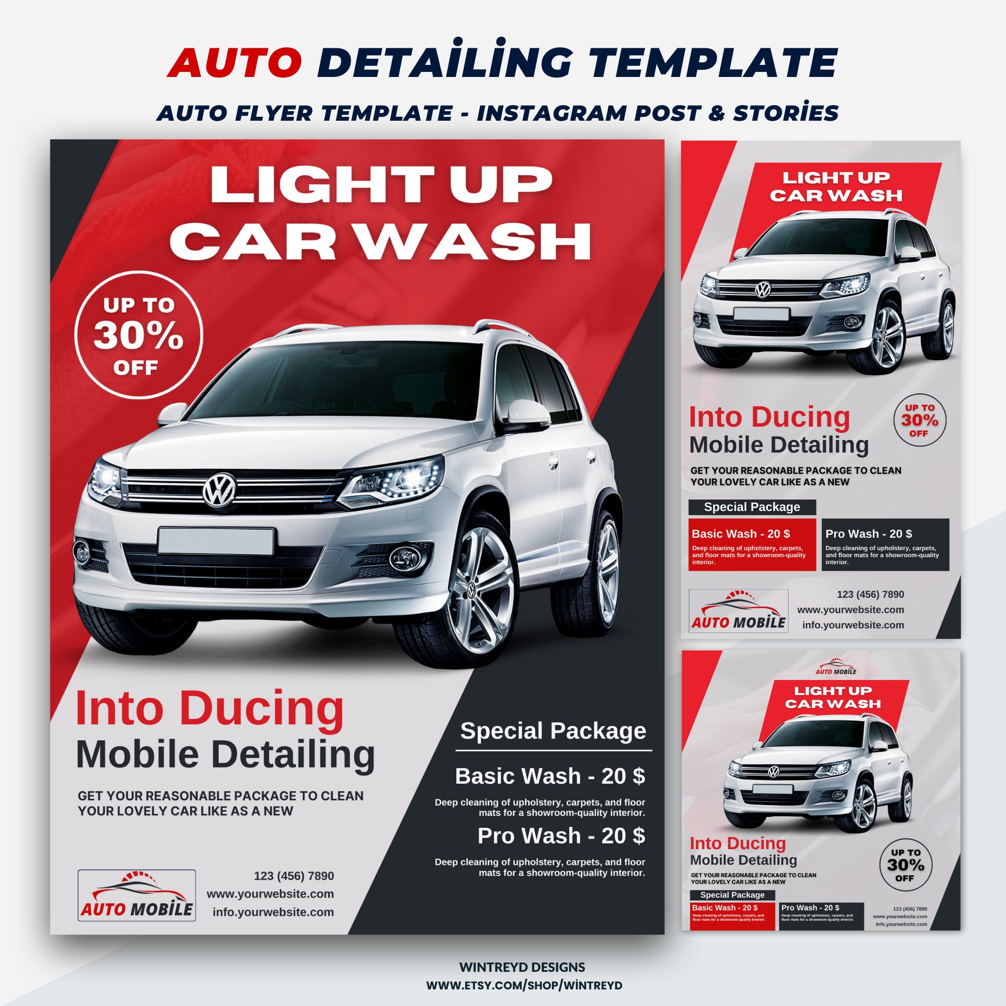 Auto Detailing Flyer Template, Car Wash Flyer, Mobile Detailing Auto Detailing Flyer Template, Car Wash Flyer, Mobile Detailing