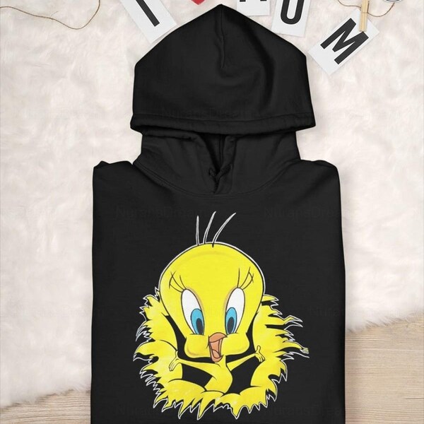 T-shirt Tweety Bird, Sweat-shirt Tweety, Sweat à capuche Tweety Bird, Cadeau d’anniversaire Tweety, Sweats à capuche pour femmes, Chemise de dessin animé, Chemise Tweety