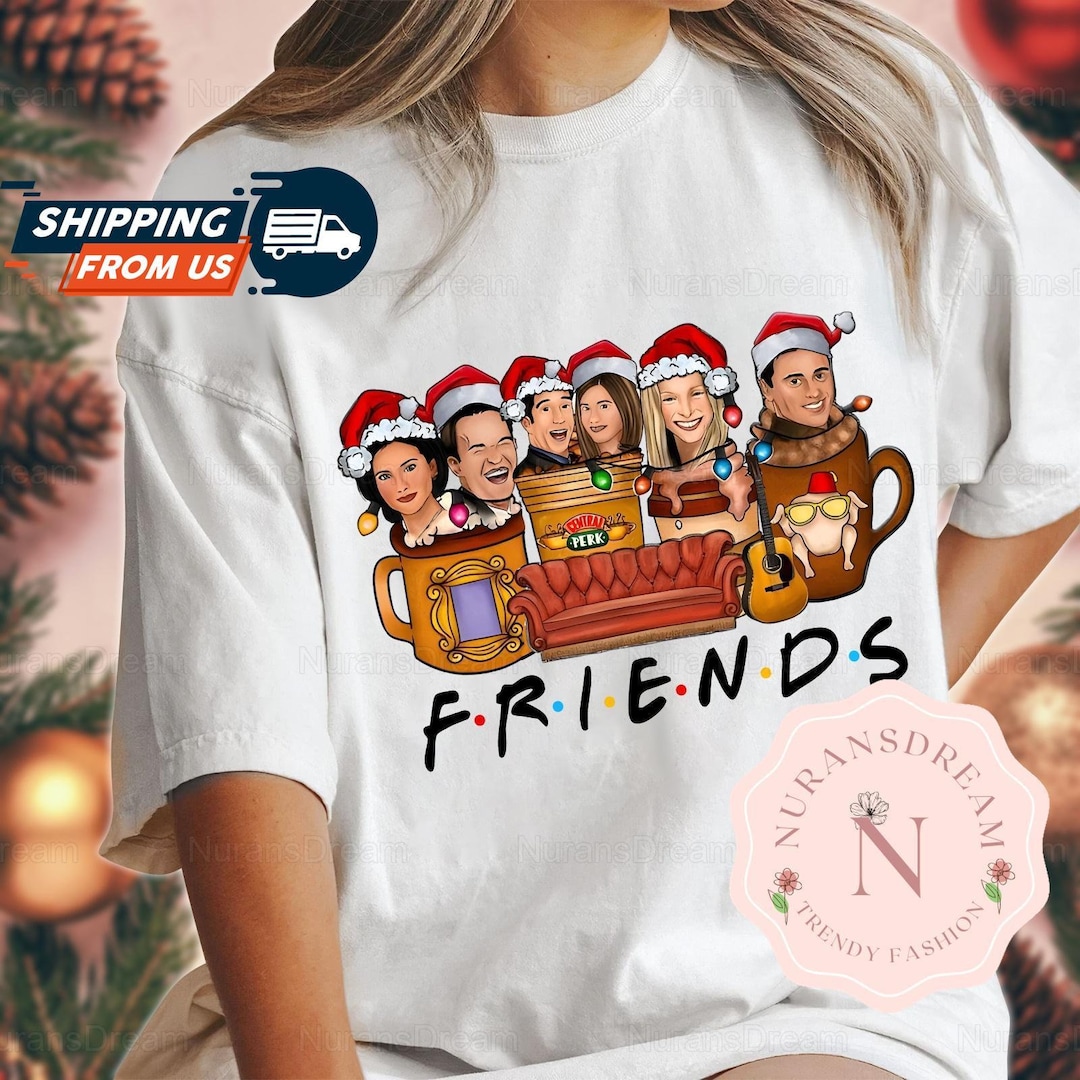 Christmas Friends Tv Show Shirt Friends Christmas T-shirt - Etsy