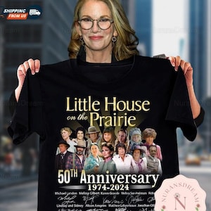 Little House On The Prairie 50 Years 1974 2024 Signatures Thank You For The Memories T-Shirt, Little House Movie Shirt, TV Show Shirt