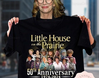 La petite maison dans la prairie 50 ans 1974 2024 signatures T-shirt Merci pour les souvenirs, chemise de film La petite maison, chemise de série télé