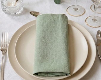Tovaglioli di cotone verde salvia (confezione da 200): tovaglie riutilizzabili
