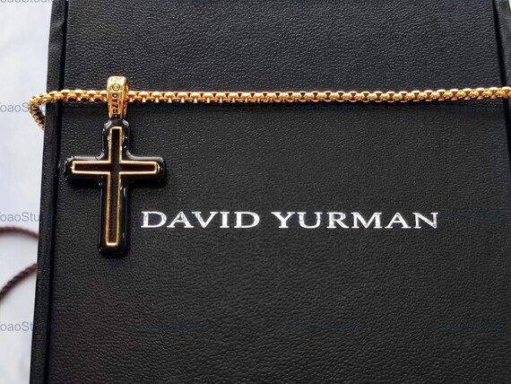 David Yurman Exotic Stone Cross With Black Onyx In Black/silver | ModeSens