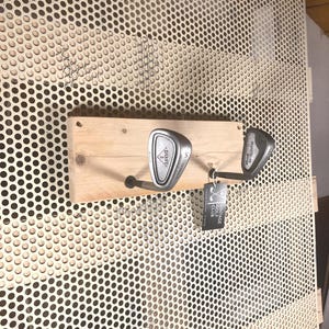 Coat rack with VGC golf clubs. Made from recycled golf irons! Golf gift for Christmas / Father&#39;s Day / Birthday