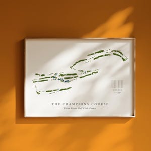 Poster van de golfbaan van Evian Resort | Golfclub Evian les Bains | Affiche | Golfcadeau Kerstmis Vaderdag verjaardag