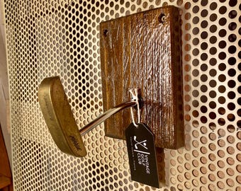 Edition limitée : Crochet fabriqué avec des club de golf recyclés (putter) ! Cadeau de golf Portemanteau VGC fête de Noël / anniversaire