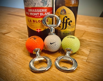 Golf bottle opener / bottle opener made from recycled golf balls ! Golf gift for Christmas / Father's day / Birthday - VGC