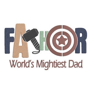 FATHER Embroidery Designs – Digital Machine Embroidery File | Multiple Sizes & Formats | Instant Download Pattern