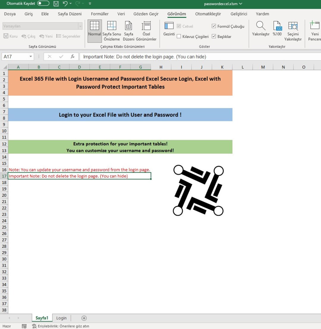 Excel 365 User Login Form, File With Login Username and Password Excel