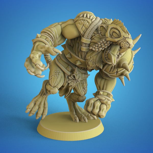 Chaos Rat Ogre - Calaverd3d Fantasy Football Star Player Bowl - Drei Klauen-Optionen