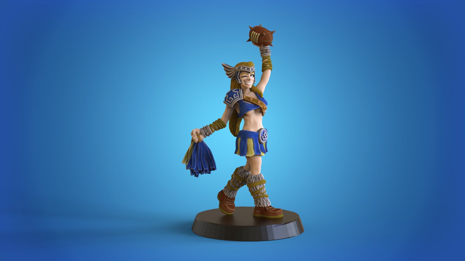 Norse Cheerleader Star Player - Calaverd3D Fantasy Football Star Player Bowl