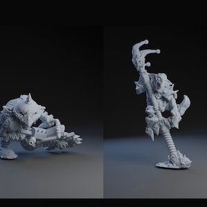 Goblin Chainsaw und Pogostick Star Players Bundle Brutefun Miniatures Fantasy Football, Gobbo, Brute Fun Bild 1