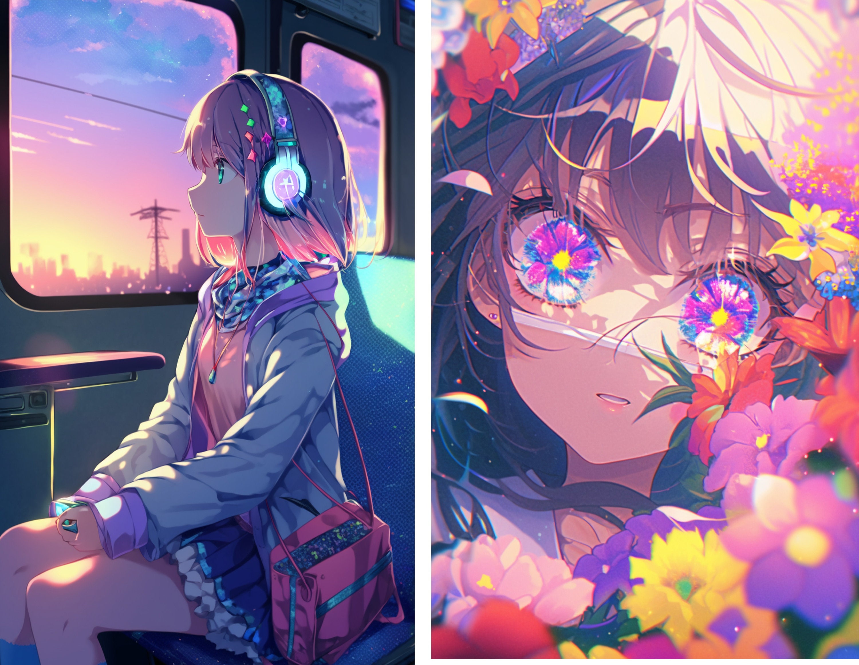 Download A moment of beauty captured in an unforgettable anime art painting  | Wallpapers.com