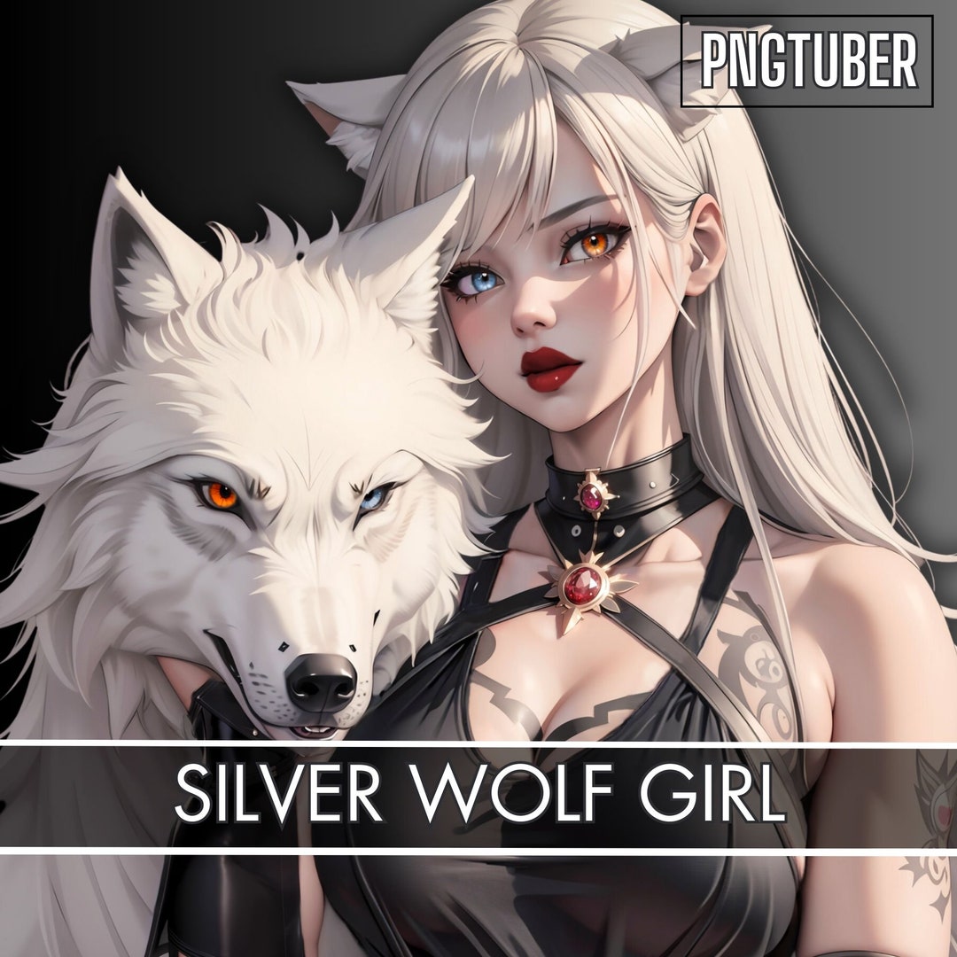 SILVER WOLF Girl PNGTUBER White Hair Female Heterochromia Eyes Ready to Use  Vtuber, Twitch, Premade 2D Asset 4 Expressions 16 Png - Etsy