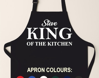 Personalised King of the Kitchen Apron with Pockets – Cooking Design