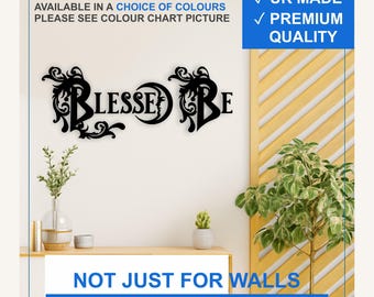 Blessed Be Vinyl Wall Decal – Matte Pagan Wiccan Sticker (Black, White, More)