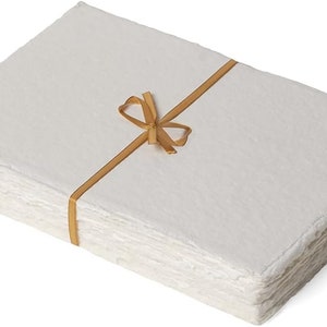 Papier aquarelle - papier aquarelle techniques mixtes - 250 g/m², papier fait main en coton vierge avec bords épais - papier teinté vintage - vieux papier