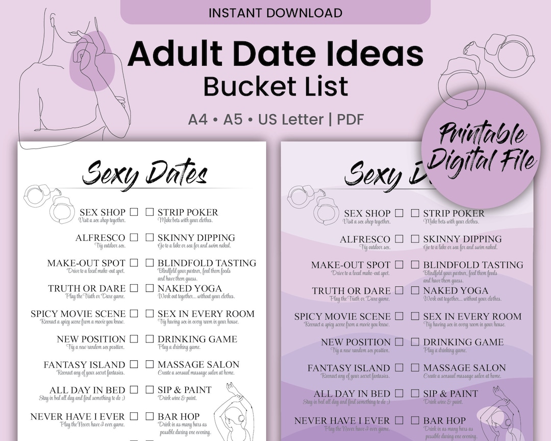 Adult Date Ideas Sex Bucket List for Couples | Sexy Date Night Ideas