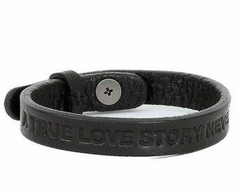 Adjustable Genuine Leather Wristband Bracelet