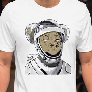 Camiseta divertida de Hobbit Espacial: camiseta de duende astronauta de dibujos animados, camiseta gráfica unisex, regalo original de ciencia ficción y fantasía.