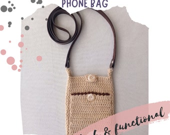 Chic Beige Hand-Knitted Mini Bag: Versatile Pouch for On-the-Go Style