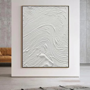 White 3d textured wall art White wall art white abstract painting on canvas white textured art white abstract art painting 3d white wall art